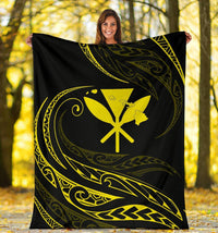 Kanaka Premium Blanket - Yellow - Frida Style - Polynesian Pride