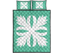 Hawaiian Royal Pattern Quilt Bed Set - Seafoarm - C3 Style - Polynesian Pride