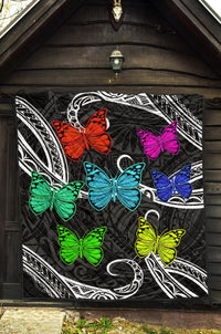 Hawaii Polynesian Butterflies Premium Quilt - Polynesian Pride