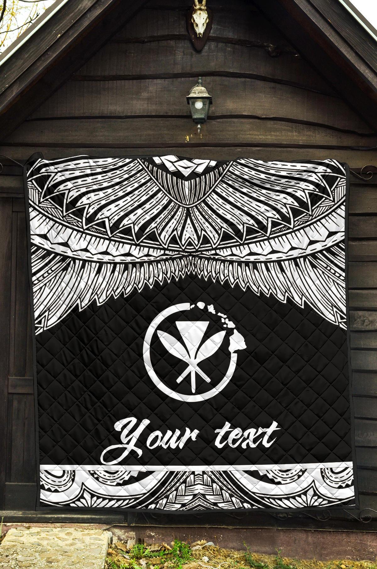 Hawaii Polynesian Custom Personalised Premium Quilt - Hawaii Pride White Version - Polynesian Pride