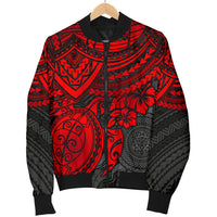Polynesian Bomber Jacket (Men) - Polynesian Red Turtle - Polynesian Pride