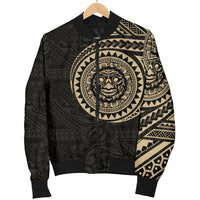 Polynesian Face Tattoo Style Men's Bomber Jacket - Polynesian Pride