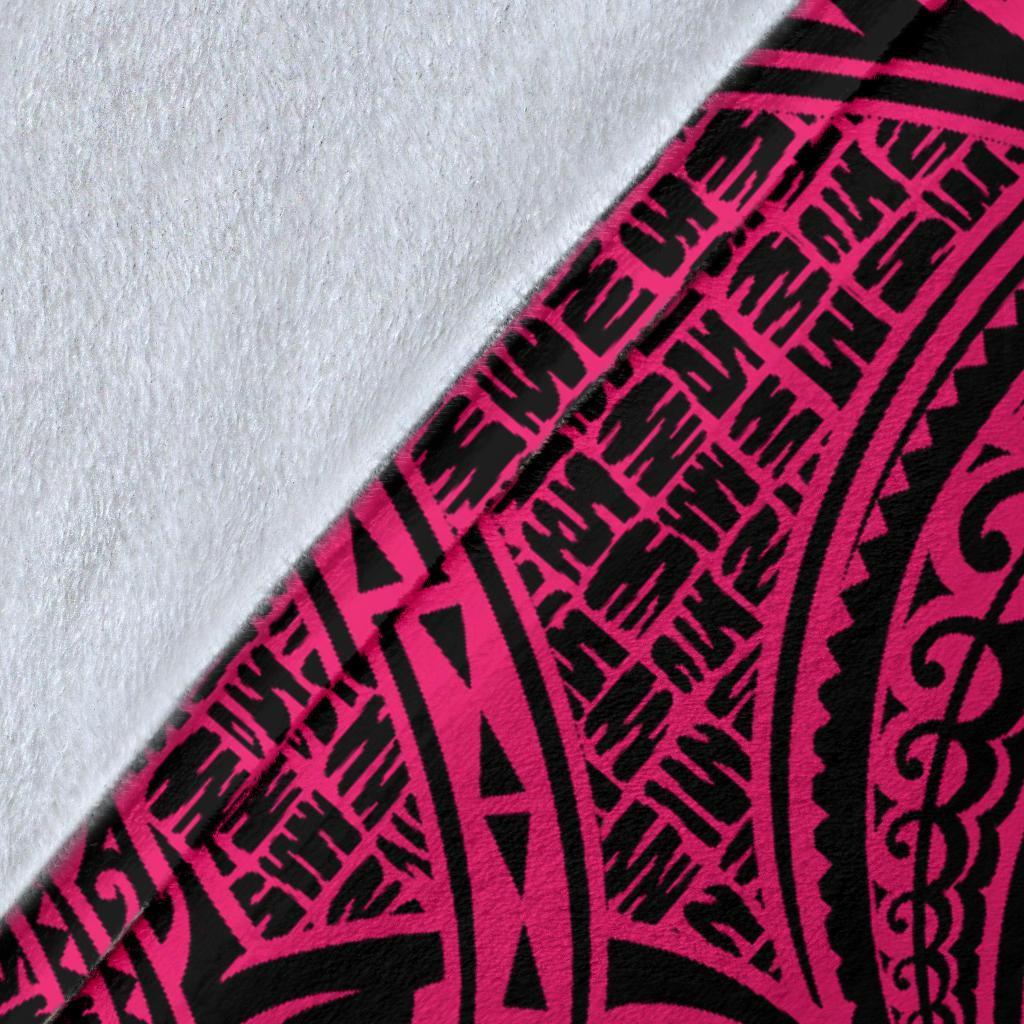 Marshall Islands Coconut Tree Premium Blanket Pink - Polynesian Pride