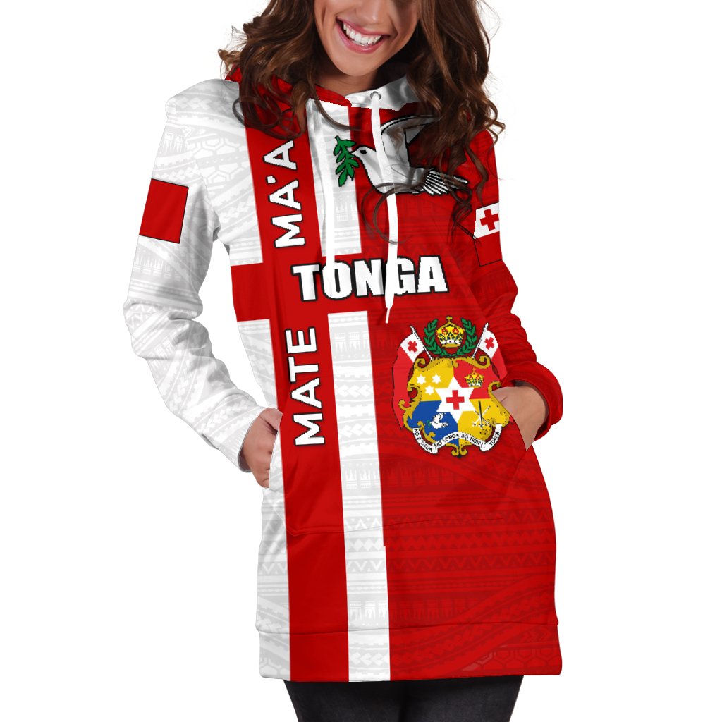 Tonga Rugby Hoodie Dress Mate Ma'a - Polynesian Pride