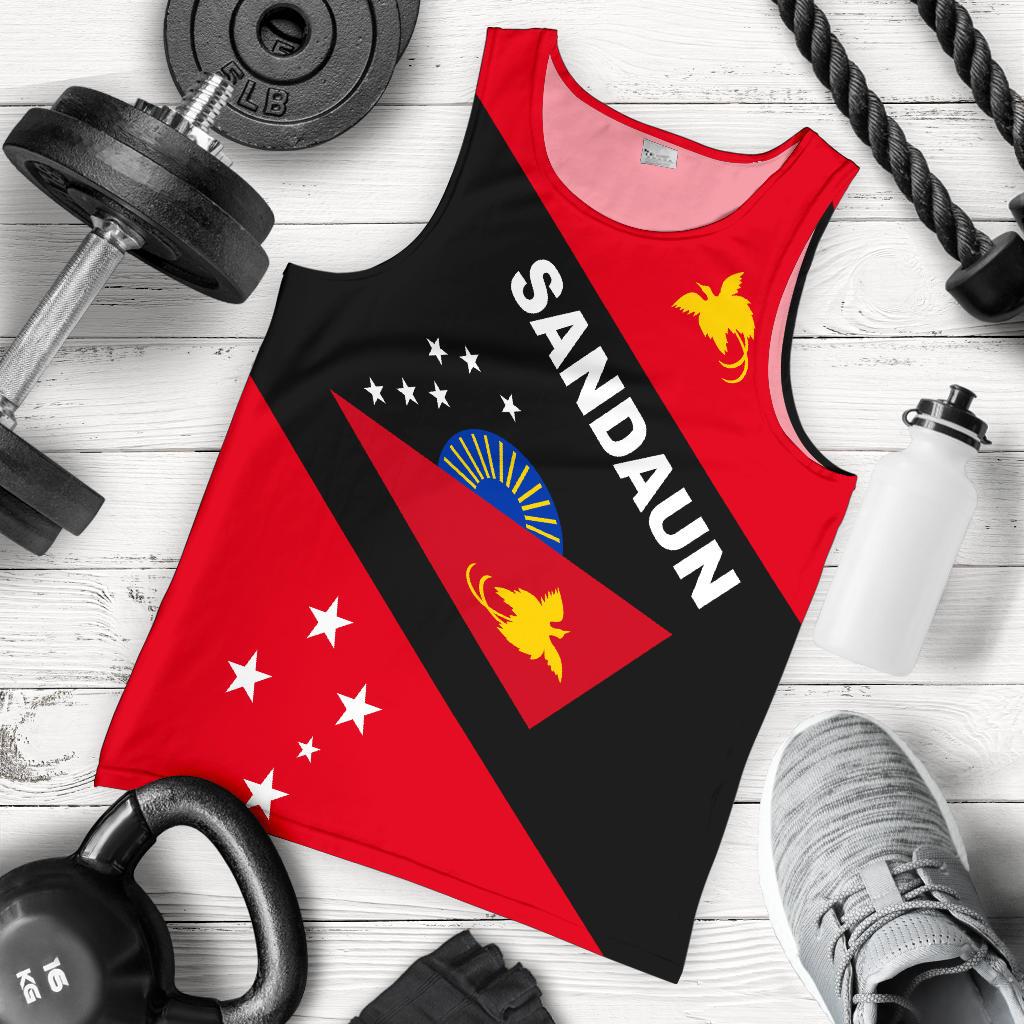 Papua New Guinea Men's Tank Top - Sandaun Province Red - Polynesian Pride