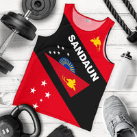 Papua New Guinea Men's Tank Top - Sandaun Province Red - Polynesian Pride
