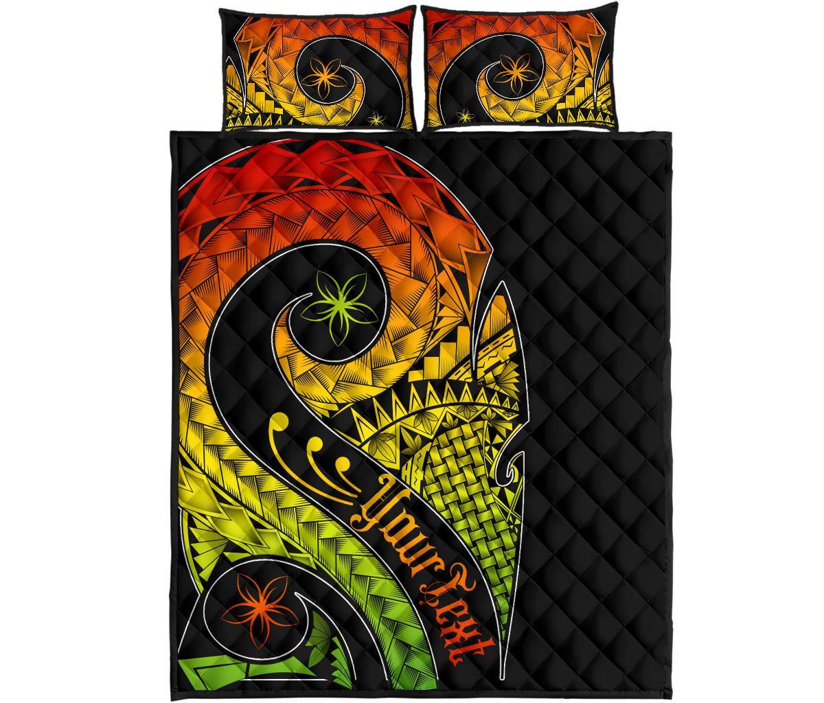 Pohnpei Personalised Quilt Bed Set - Polynesian Decorative Patterns - Polynesian Pride