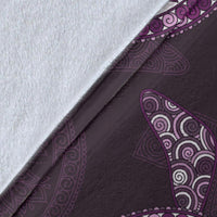 Purple Turtle Polynesian Premium Blanket - Polynesian Pride