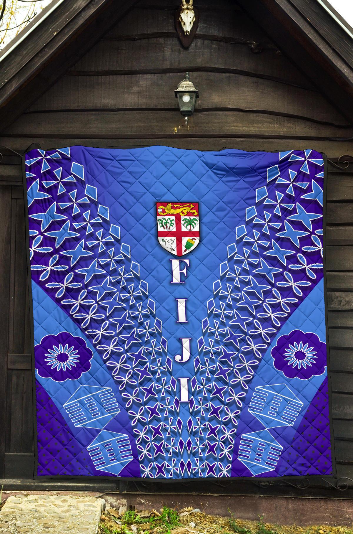 Fiji Drua Premium Quilt Tapa - Polynesian Pride