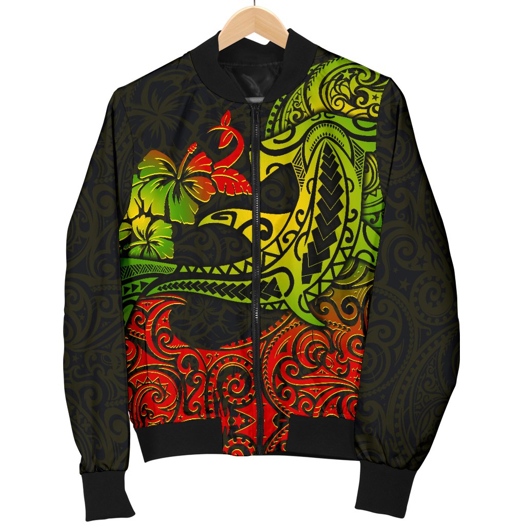 Hawaii Men's Bomber Jacket - Polynesian Hammerhead Shark - Polynesian Pride