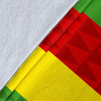 Kanaka Maoli Flag Premium Blanket A7 - Polynesian Pride