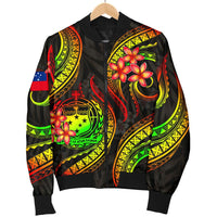Samoa Polynesian Men Bomber Jacket - Reggae Plumeria REGGAE - Polynesian Pride