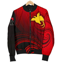 Papua New Guinea Men's Bomber Jacket - Raggiana Bird of Paradise Polynesian Patterns - Polynesian Pride