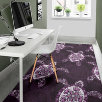 Purple Turtle Area Rug - Polynesian Pride