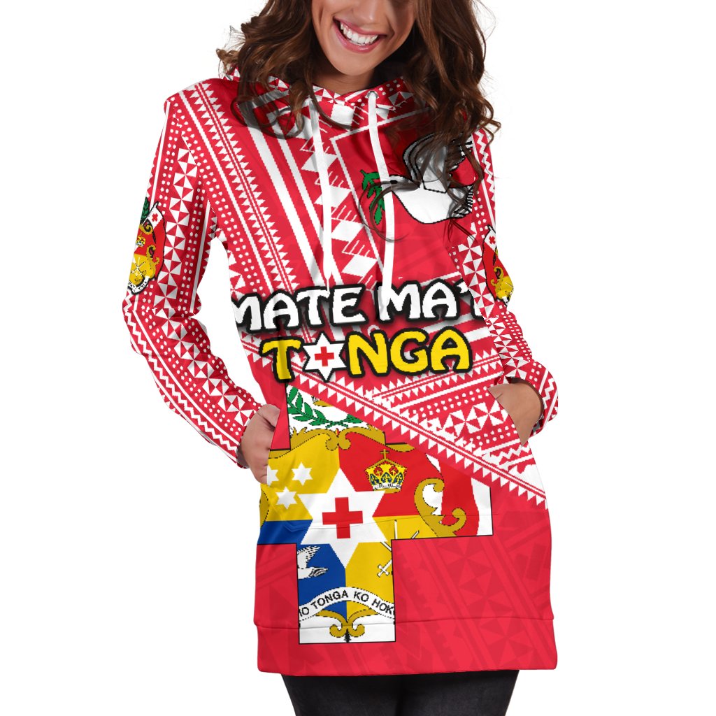 Mate Ma'a Tonga Women Hoodie Dress Coat Of Arms - Polynesian Pride