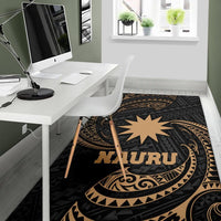 Nauru Polynesian Area Rug - Gold Tribal Wave - Polynesian Pride