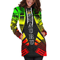 Nauru Hoodie Dress - Polynesian Tattoo Reggae - Polynesian Pride