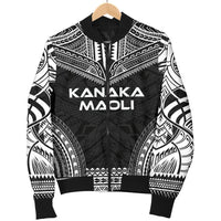 Kanaka Maoli Polynesian Chief Men's Bomber Jacket - Black Version - Polynesian Pride