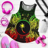 Chuuk Polynesian Women Tank Top Map Reggae - Polynesian Pride
