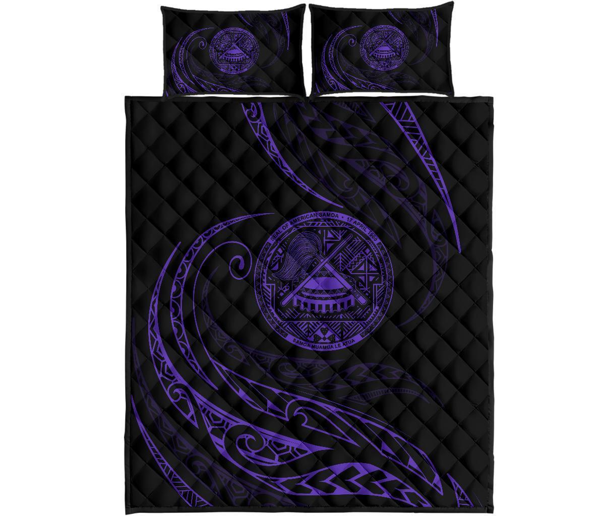 American Samoa Quilt Bed Set - Purple - Frida Style Purple - Polynesian Pride