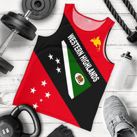 Papua New Guinea Men's Tank Top - Western Highlands Province Red - Polynesian Pride