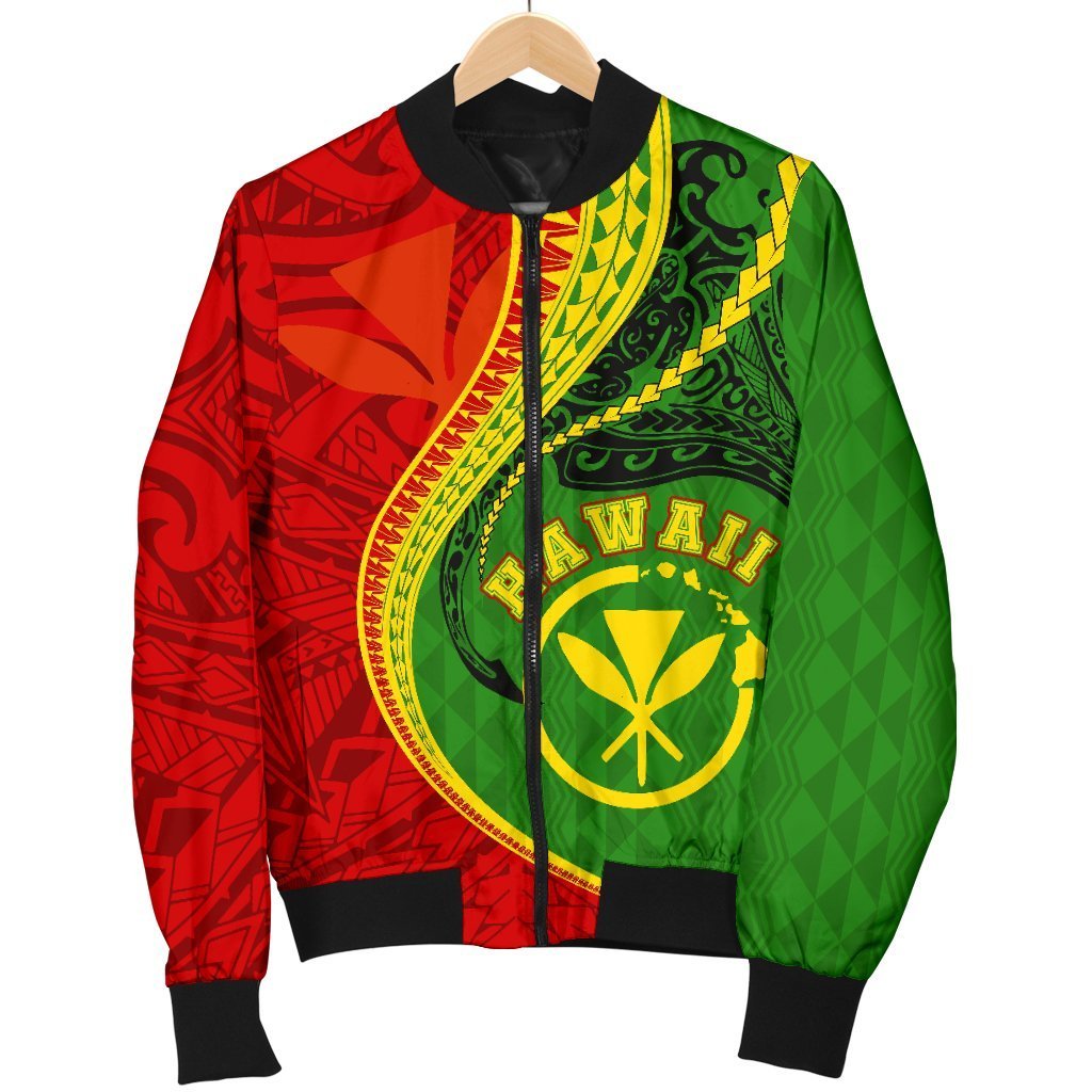 Kanaka Maoli Men's Bomber Jacket Hawaii Kanaloa Tatau - Polynesian Pride