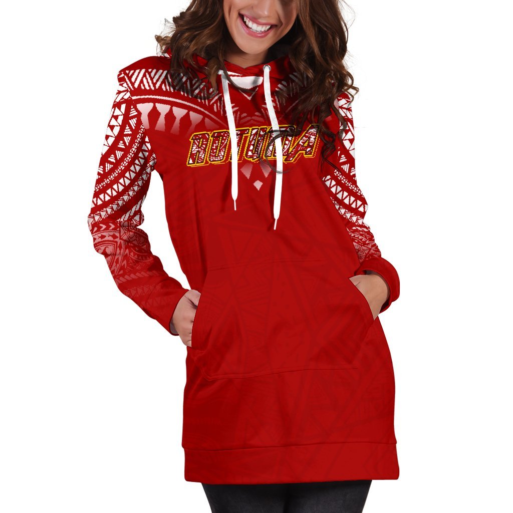 Rotuma Women's Hoodie Dress Melanesian Style - Polynesian Pride