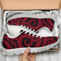 Samoa Polynesian Sneakers - Red Tentacle Turtle - Polynesian Pride