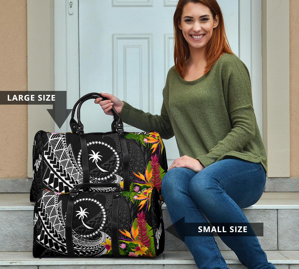 Chuuk State Travel Bag - Custom Personalised Seal Spiral Polynesian Patterns - Polynesian Pride