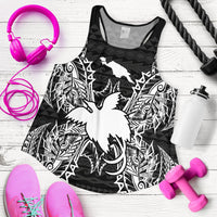 Papua New Guinea Polynesian Women Tank Top Map Black - Polynesian Pride