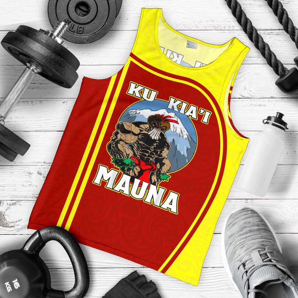 Mauna Kea Men's Tank Top 01 Red - Polynesian Pride
