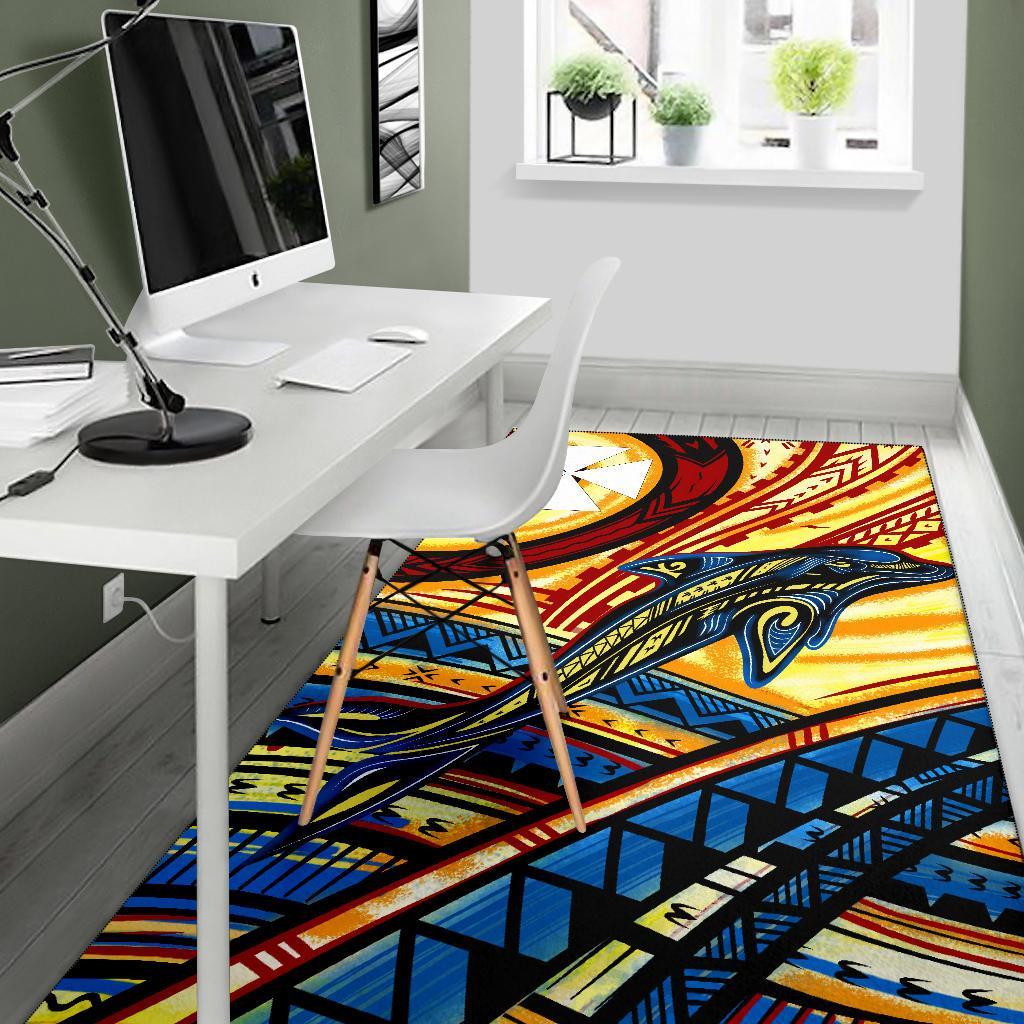 Wallis and Futuna Area Rug - Dolphin Surfing - Polynesian Pride