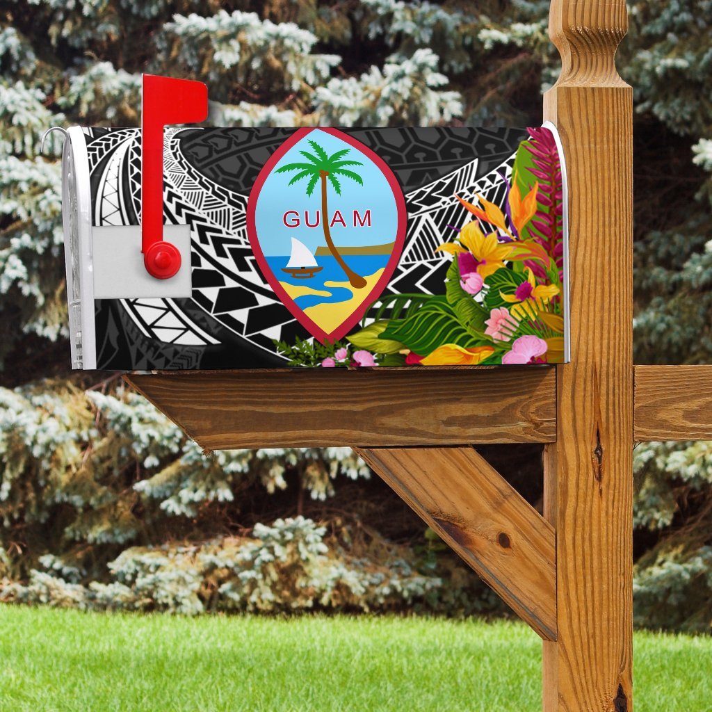 Guam Mailbox Cover - Tropical Flowers Style - Polynesian Pride