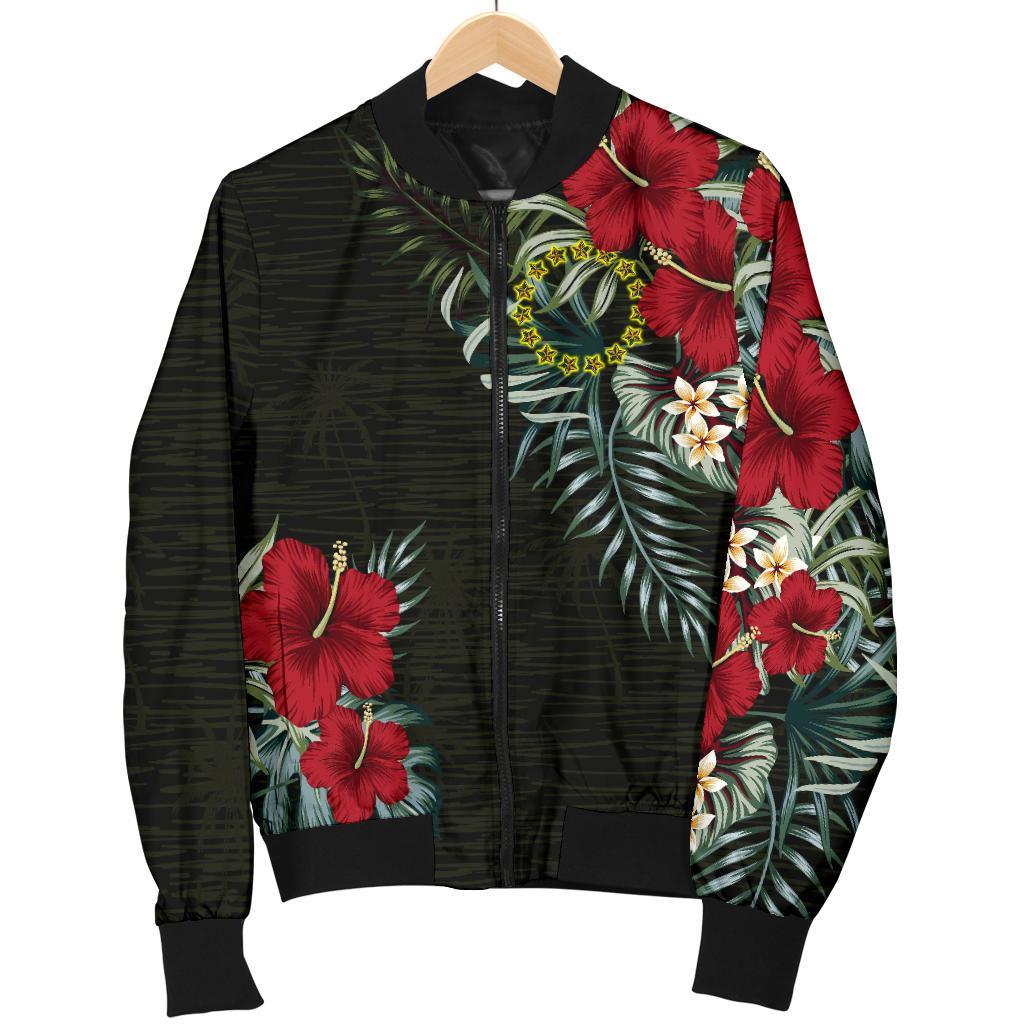 Cook Islands Hibiscus Women's Bomber Jacket - Polynesian Pride