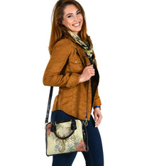 Polynesian Tribal Turtle Flowers Shoulder Handbag - Canary - Polynesian Pride