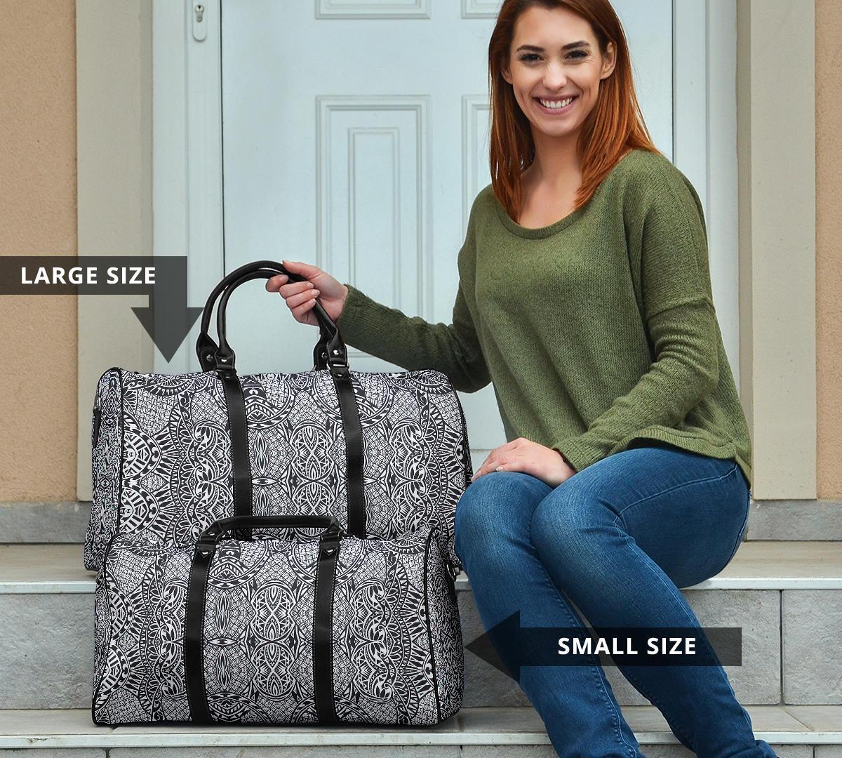 Polynesian Lauhala Mix White Hawaii Travel Bag - Polynesian Pride