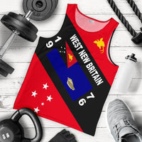Papua New Guinea Men's Tank Top - West New Britain Province Red - Polynesian Pride