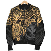 Polynesian Hawaii Bomber Jacket (Men) - Gold Turtle - Polynesian Pride