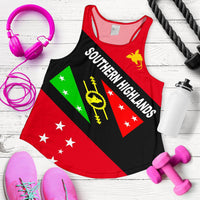 Papua New Guinea Women's Racerback Tank - Southern Highlands Province Red - Polynesian Pride