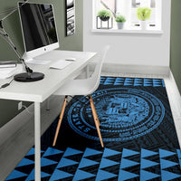Kakau Seal Of Hawaii Polynesian - Pastel Blue Rug - Polynesian Pride