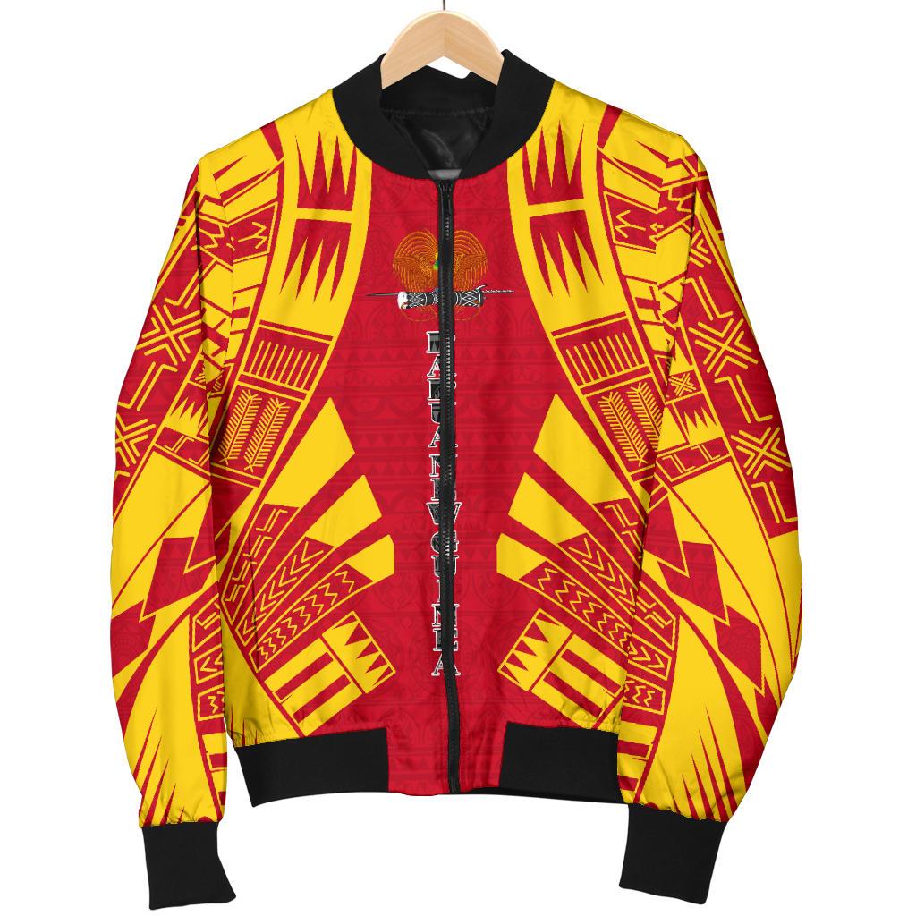 Papua New Guinea Men Bomber Jackets - Polynesian Tattoo Flag - Polynesian Pride