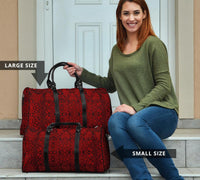 Polynesian Lauhala Mix Red Hawaii Travel Bag - Polynesian Pride