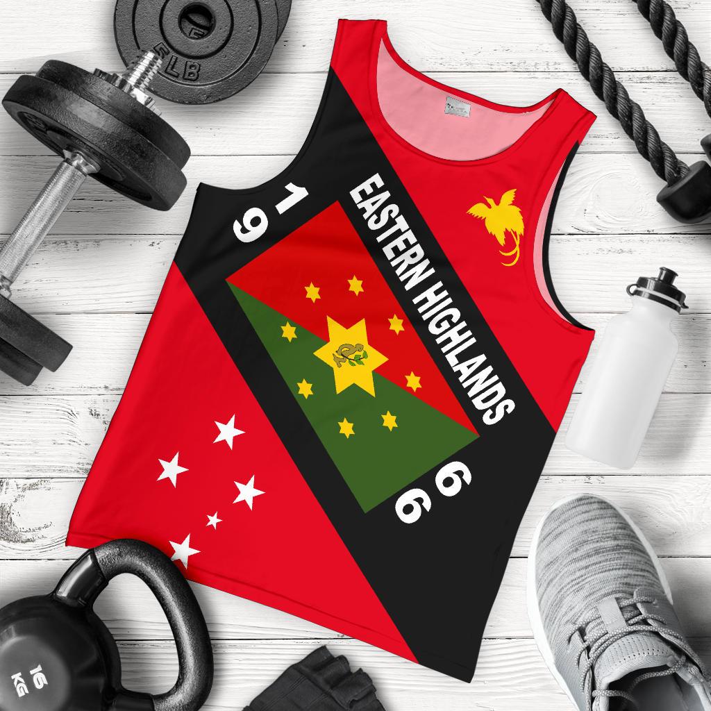 Papua New Guinea Men's Tank Top - Eastern Highlands Province Red - Polynesian Pride