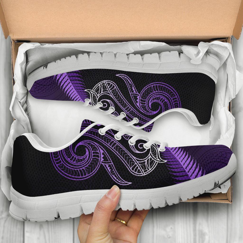 Maori Manaia New Zealand Sneakers Purple - Polynesian Pride