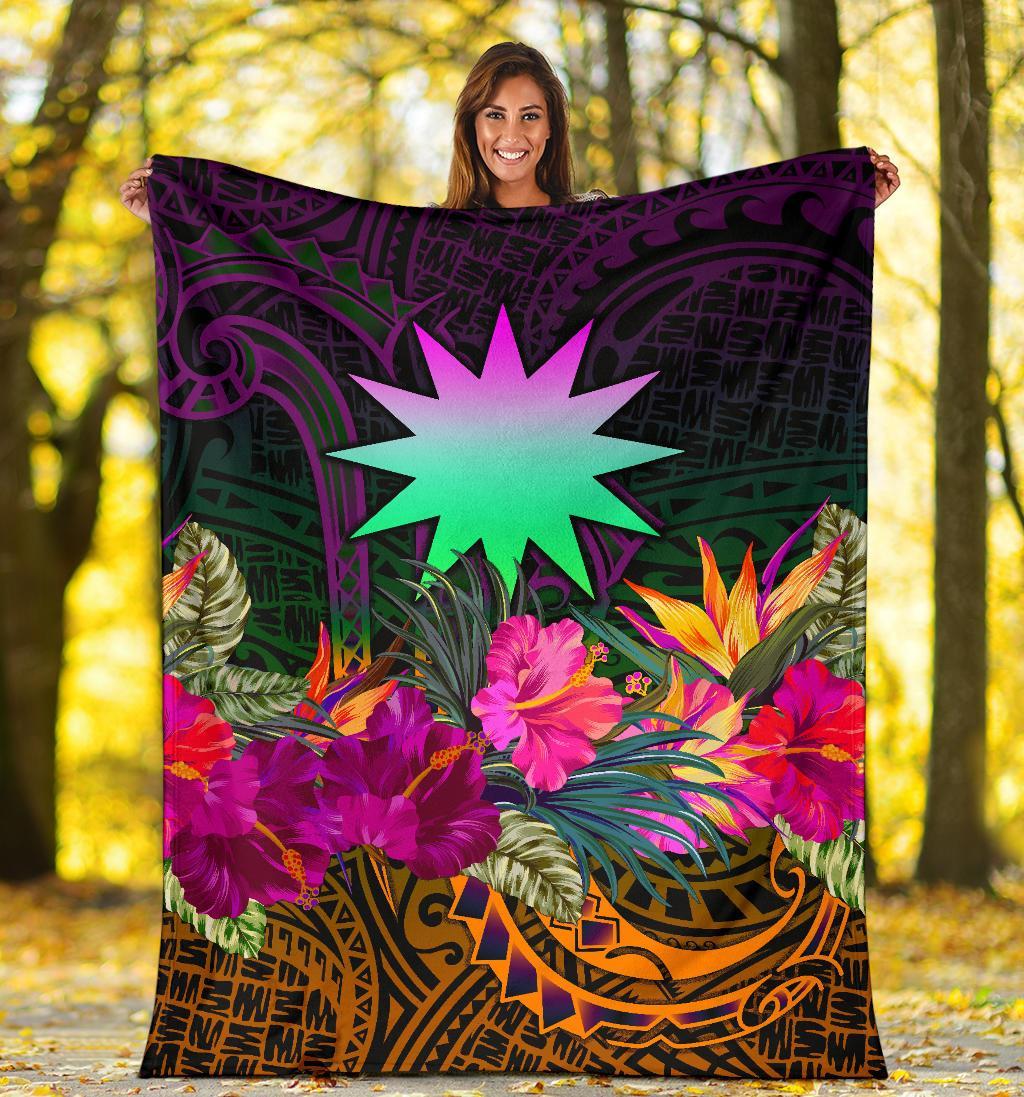 Nauru Premium Blanket - Summer Hibiscus - Polynesian Pride