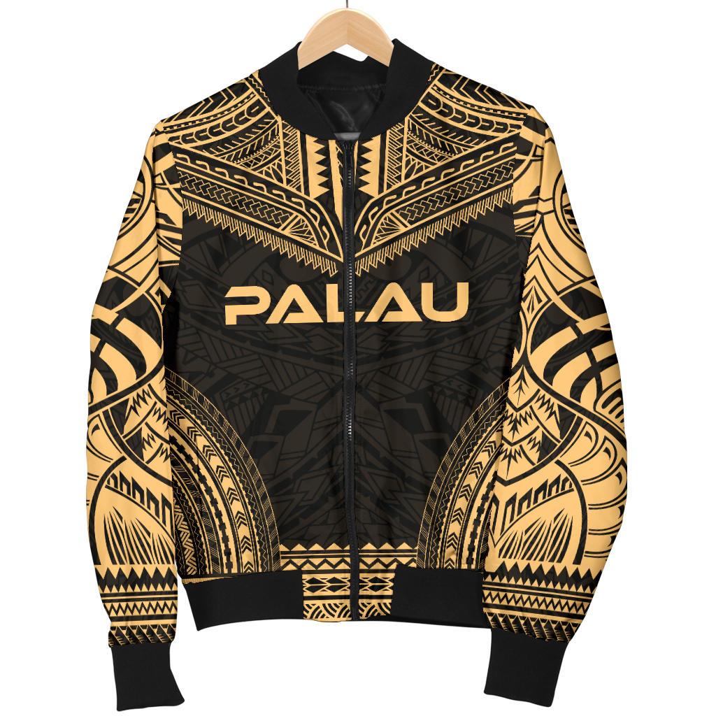 Palau Polynesian Chief Women'S Bomber Jacket - Gold Version - Polynesian Pride