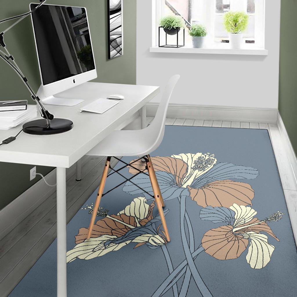 Hibiscus Art Water Area Rug AH - Polynesian Pride