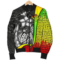 Kosrae Micronesia Men's Bomber Jackets Reggae - Turtle With Hook - Polynesian Pride
