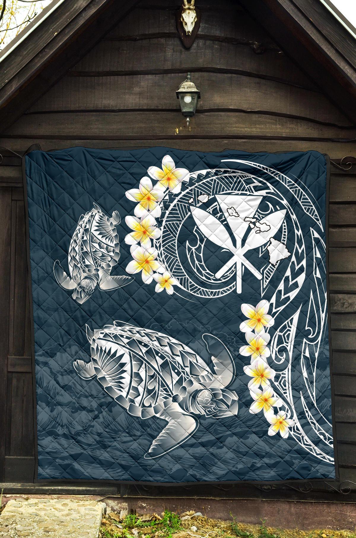 Hawaii Turtle Plumeria Polynesian Premium Quilt - Sease Style - Polynesian Pride