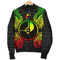 Yap Polynesian Men's Bomber Jacket Map Reggae - Polynesian Pride